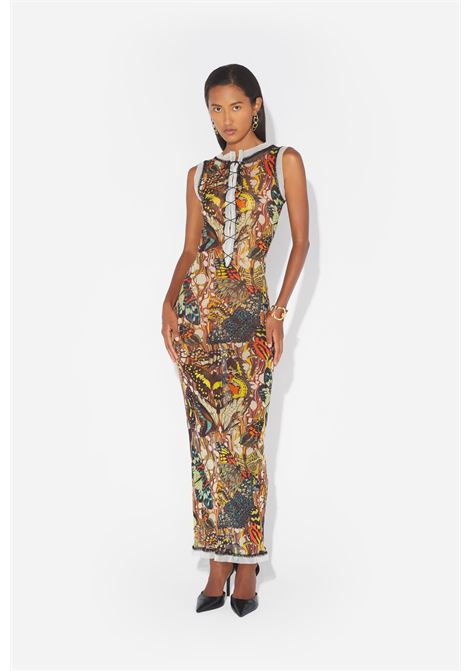 abito lungo donna giallo e multicolor JEAN PAUL GAULTIER | 26/01-W-DR133-M020P1090